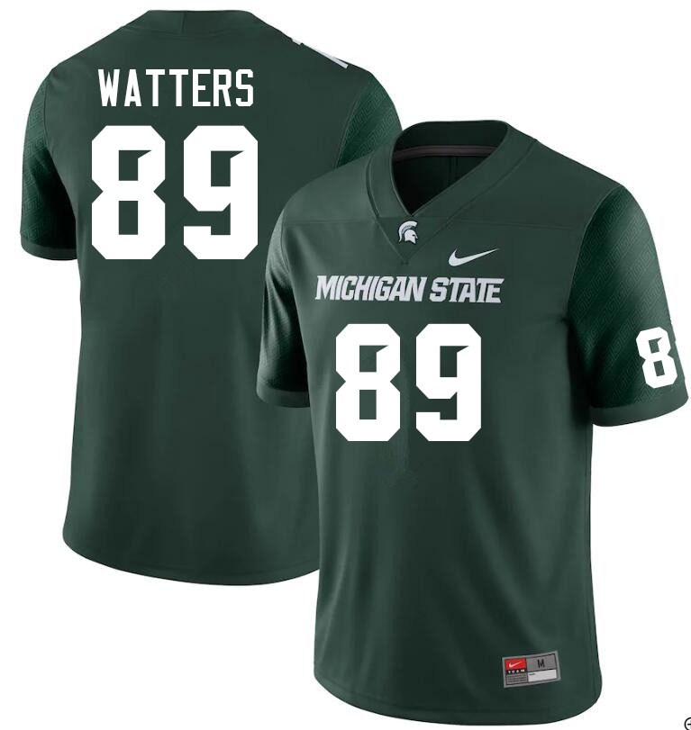 Men #89 Alex Watters Michigan State Spartans College Football Jerseys Sale-Green